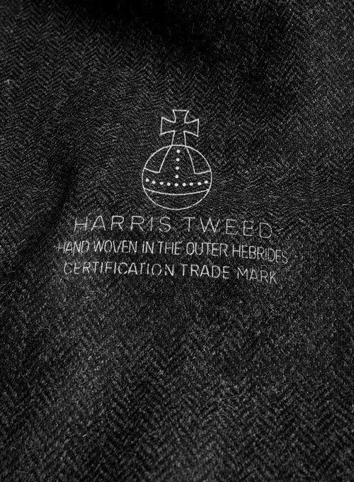 Harris Tweed Royal Charcoal Pea Coat