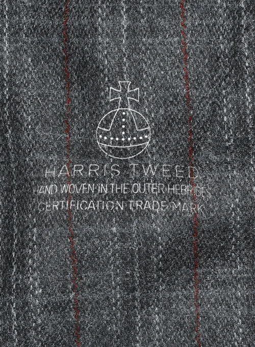 Harris Tweed Welsh Gray Pea Coat