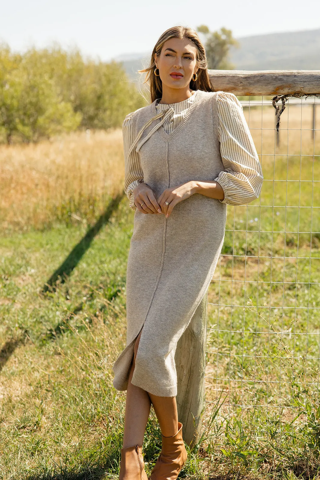 Hawkins V-Neck Sweater Dress