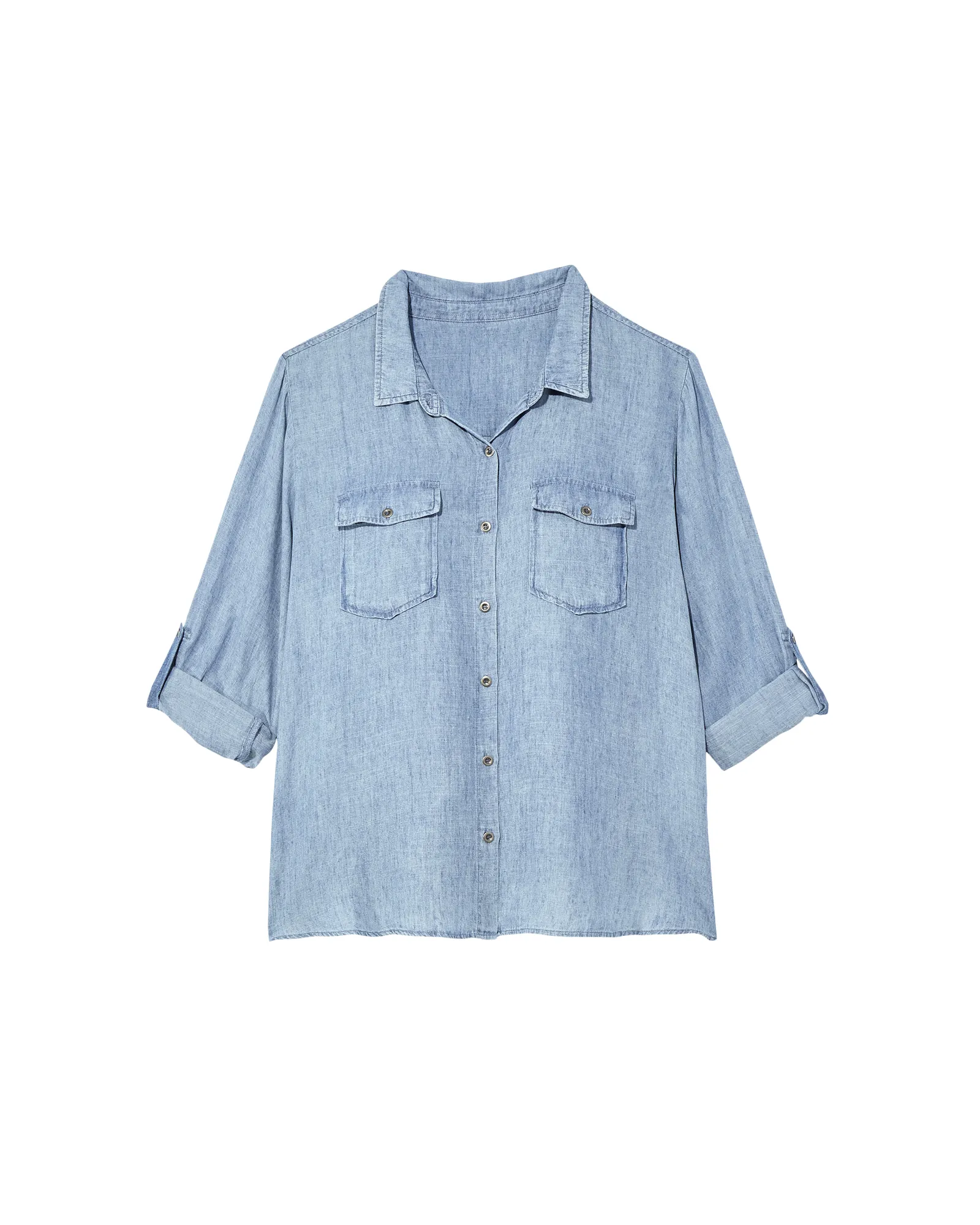 Helen Long Sleeve Button Down Blouse | Light Blue