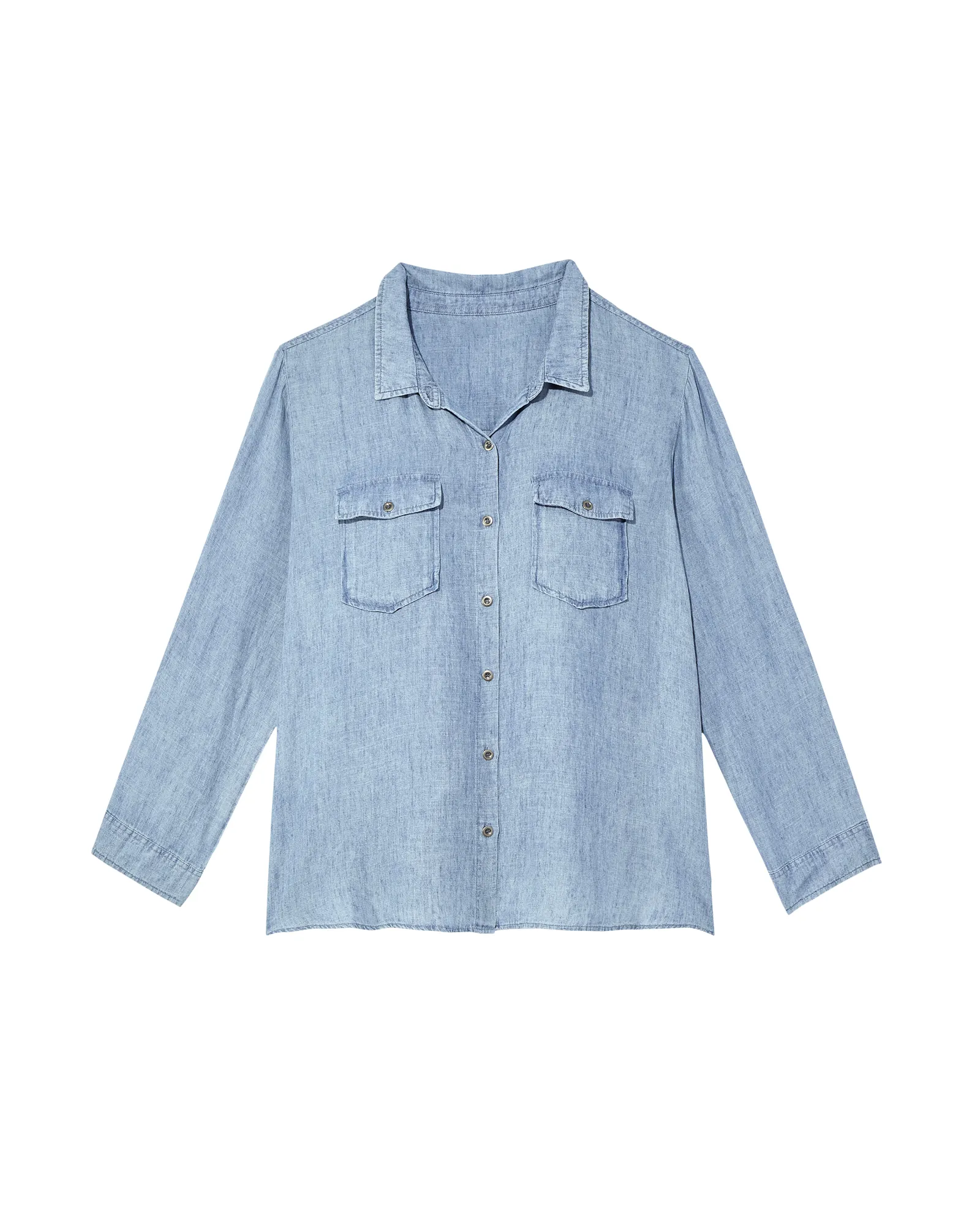 Helen Long Sleeve Button Down Blouse | Light Blue