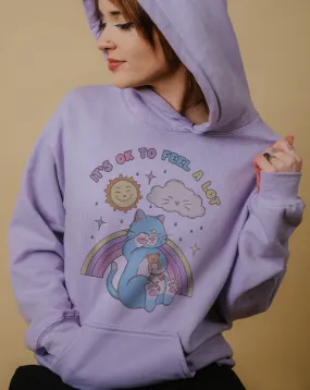 It's OK To Feel A Lot (Cat) - Hoodie