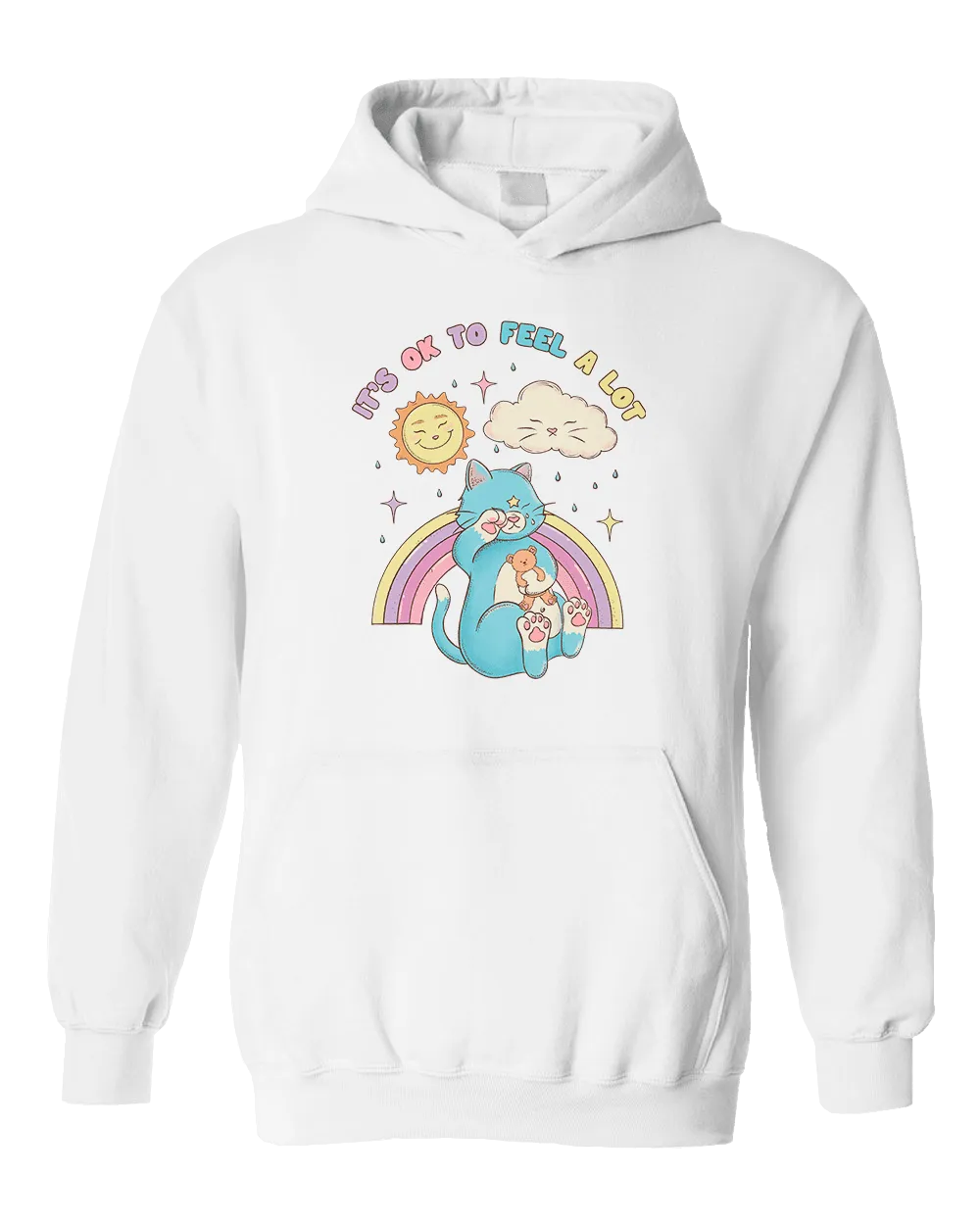 It's OK To Feel A Lot (Cat) - Hoodie