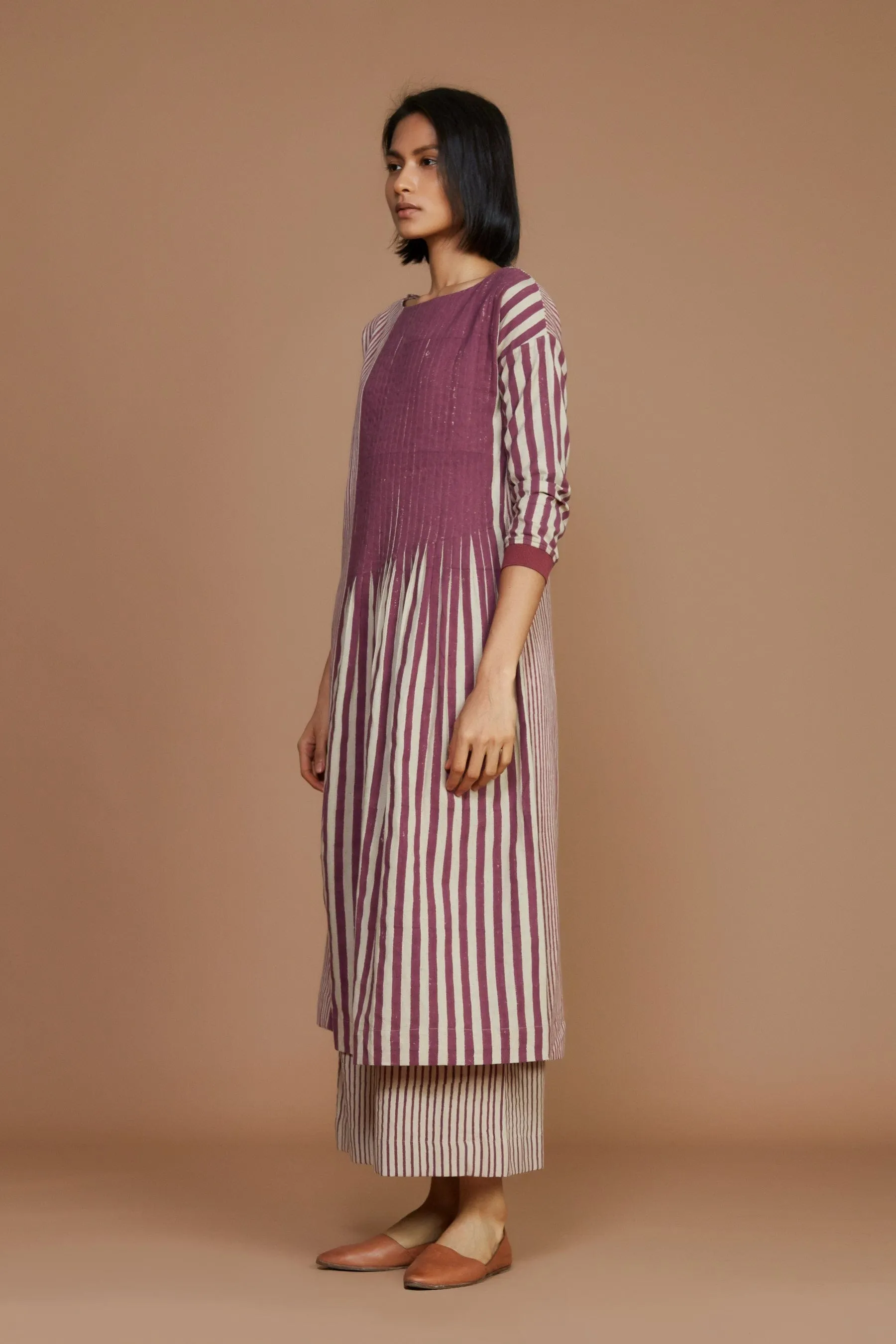 Ivory with mauve Striped RE Pants