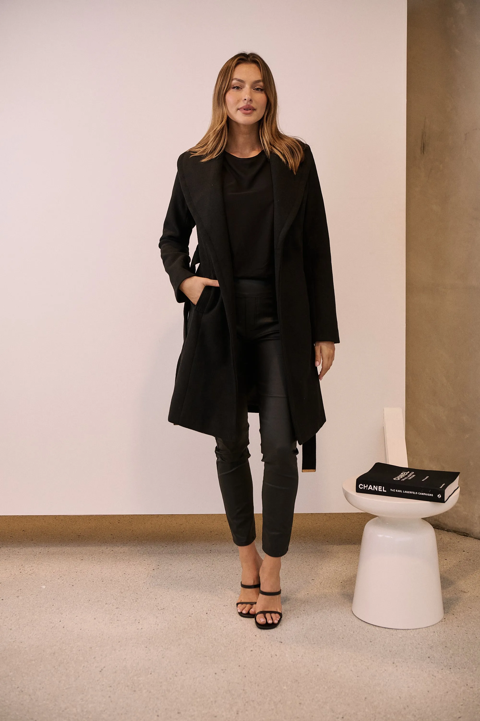 Ivy Black Winter Wrap Coat