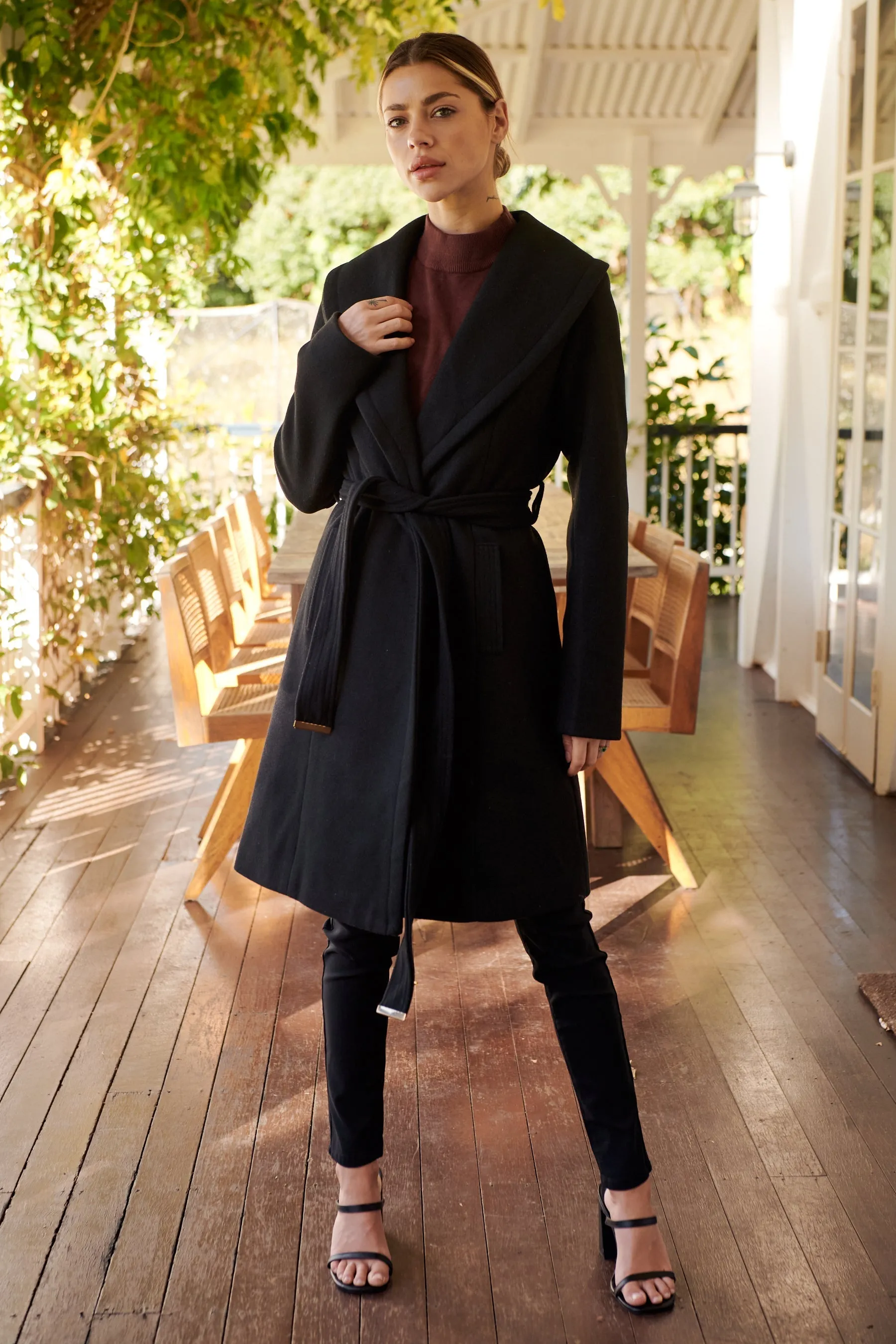 Ivy Black Winter Wrap Coat