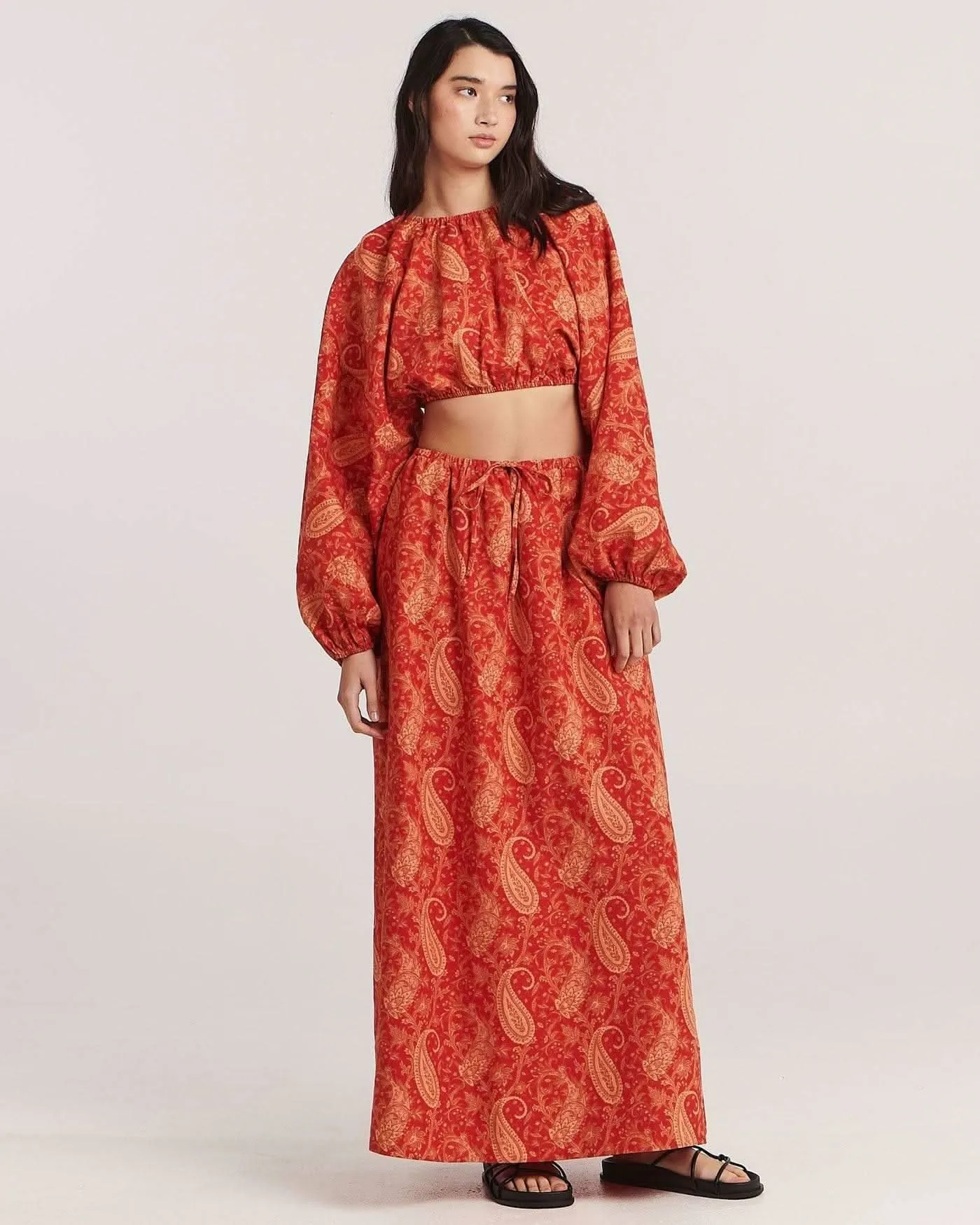 Jarrah Linen Maxi Skirt