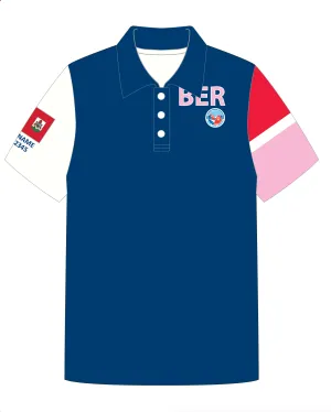 JR POLO SHIRT TOP SHORT SLEEVE BLUE | BERMUDA OPTI | PSNLZ'D