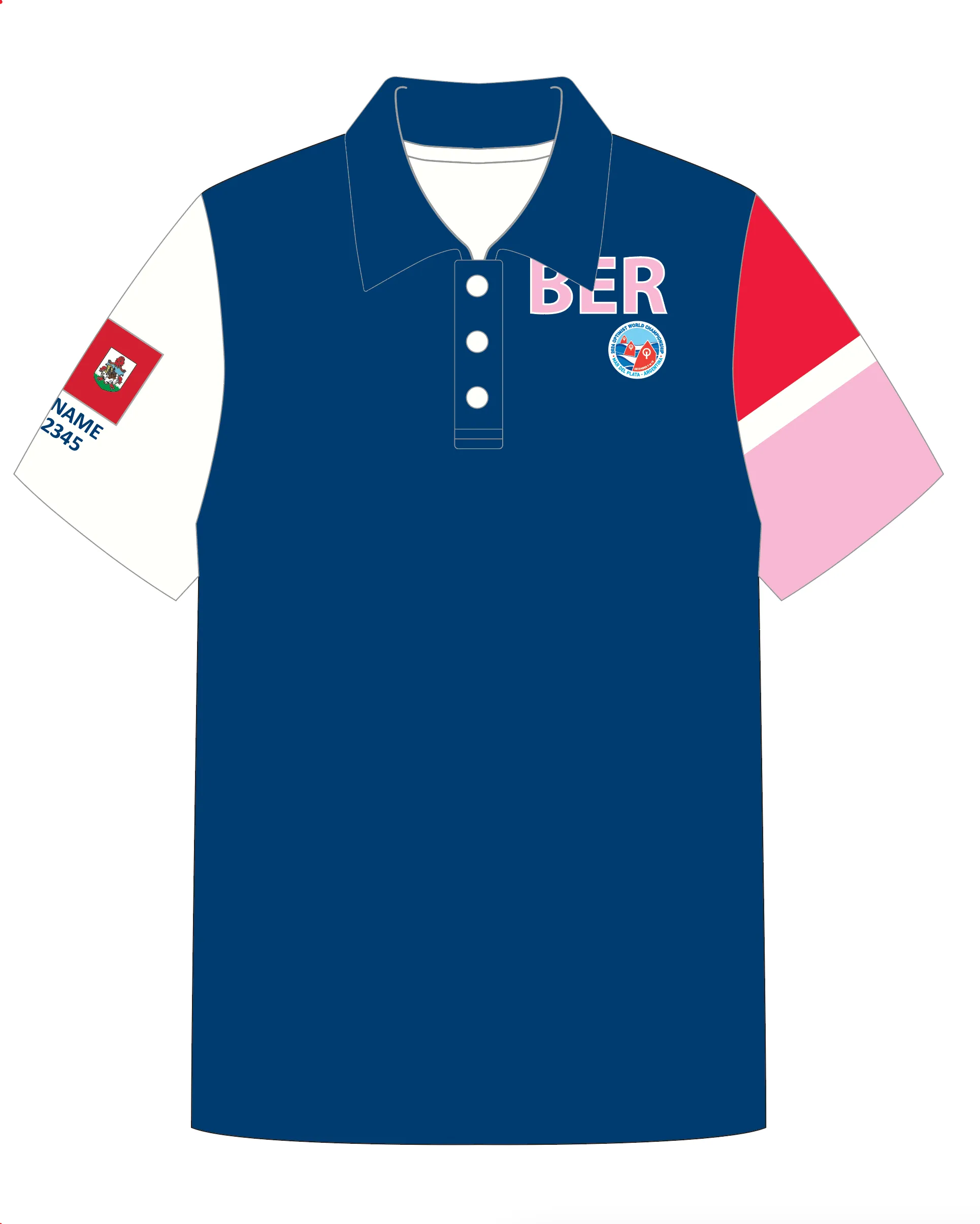 JR POLO SHIRT TOP SHORT SLEEVE BLUE | BERMUDA OPTI | PSNLZ'D