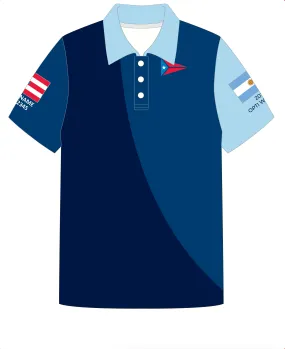 JR POLO SHIRT TOP SHORT SLEEVE BLUE | PUERTO RICO P20 | PSNLZ'D