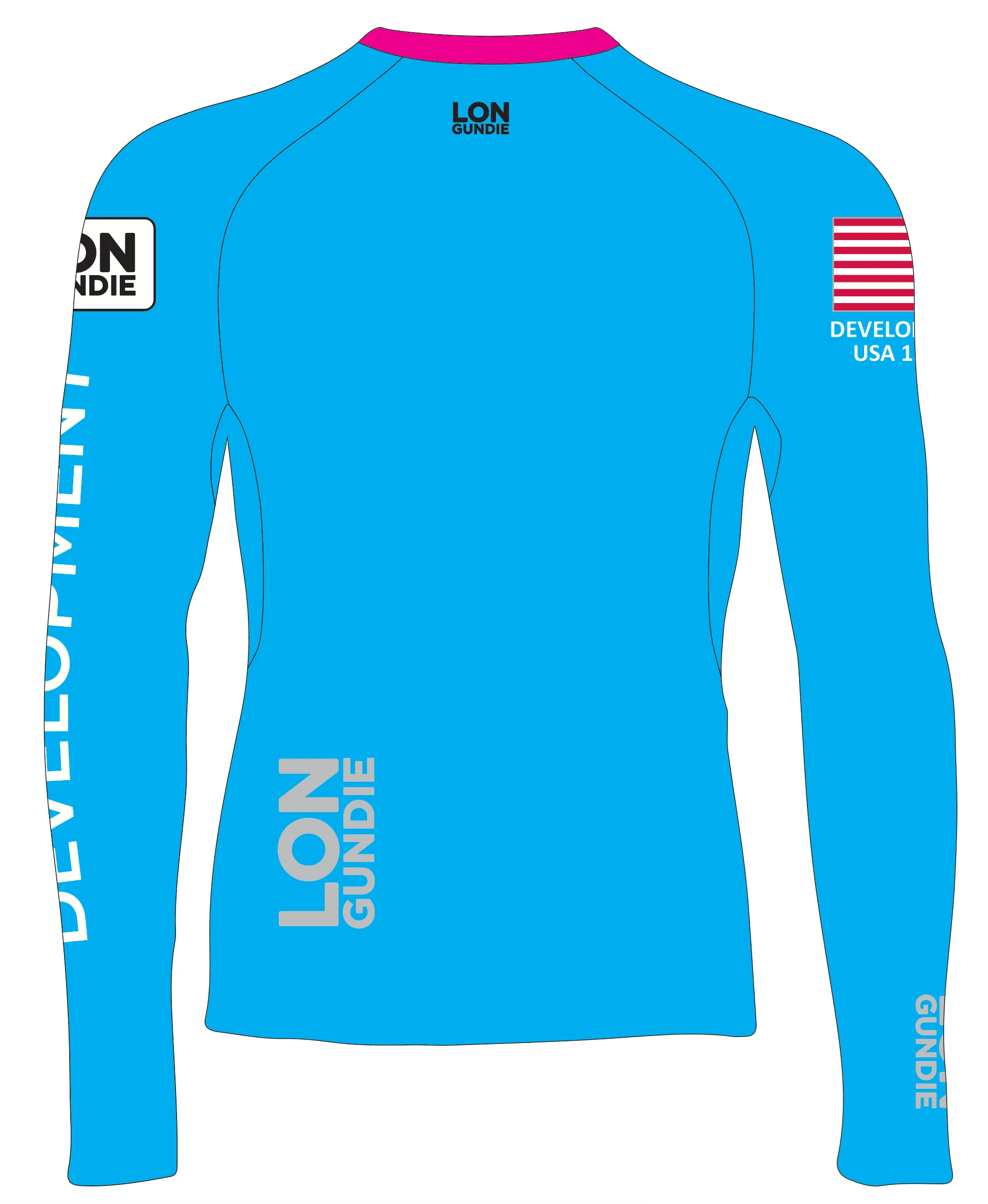 JR RASH GUARD TOP LONG SLEEVE AQUA | DEV PRODUCT | PSNLZ'D