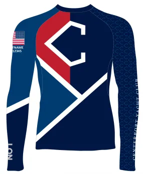 JR RASH GUARD TOP LONG SLEEVE BLUE | CENTERPORT YACHT CLUB | PSNLZ'D