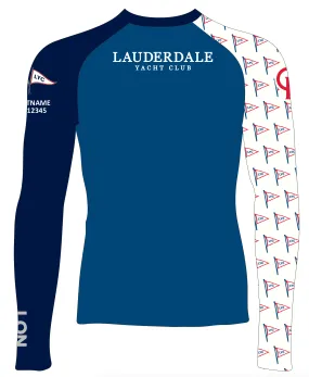 JR RASH GUARD TOP LONG SLEEVE BLUE | LAUDERDALE YACHT CLUB OPTI RED | PSNLZ'D