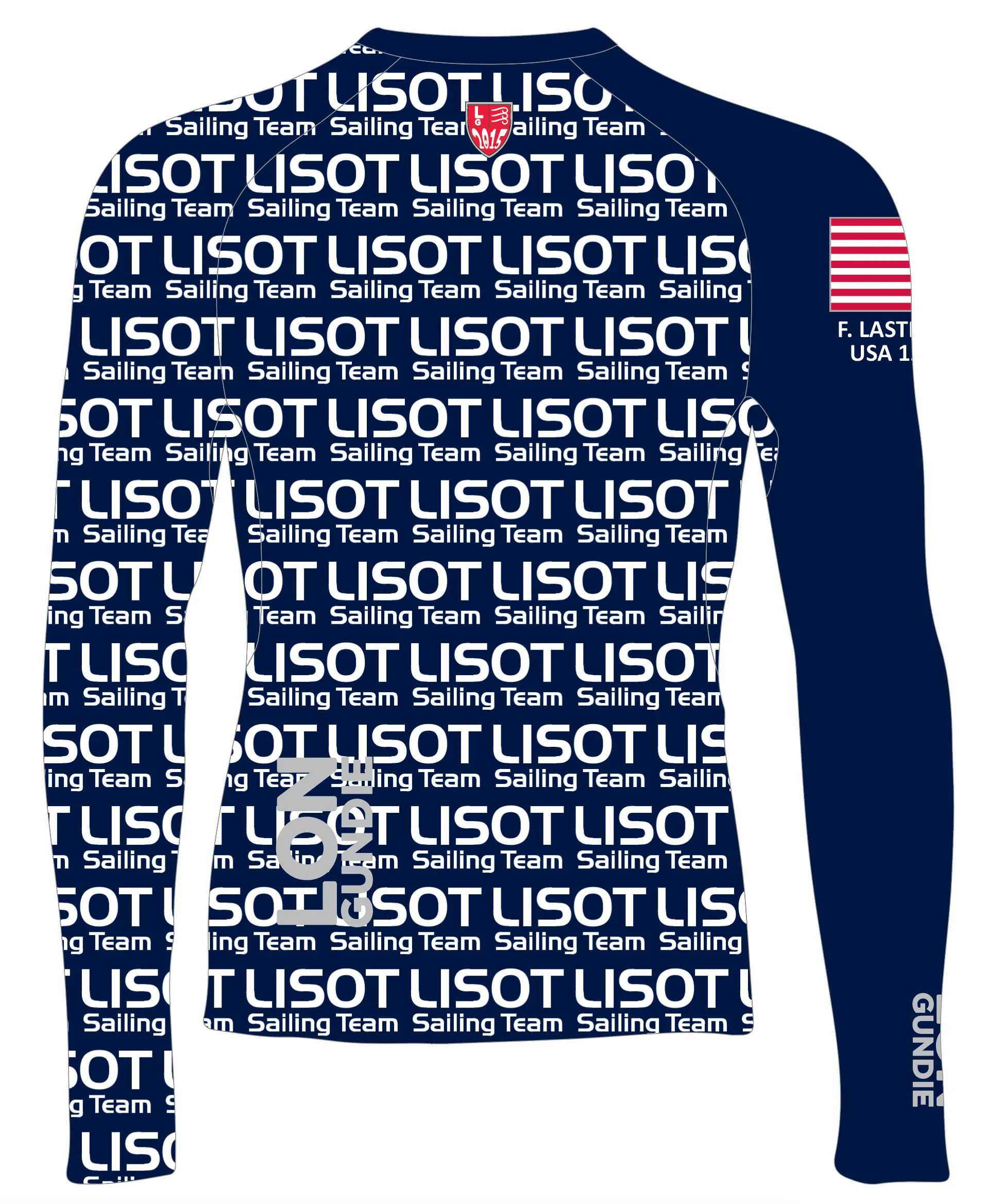 JR RASH GUARD TOP LONG SLEEVE BLUE | LISOT | PSNLZ'D