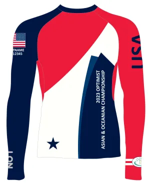 JR RASH GUARD TOP LONG SLEEVE BLUE | USODA ASIANS | PSNLZ'D