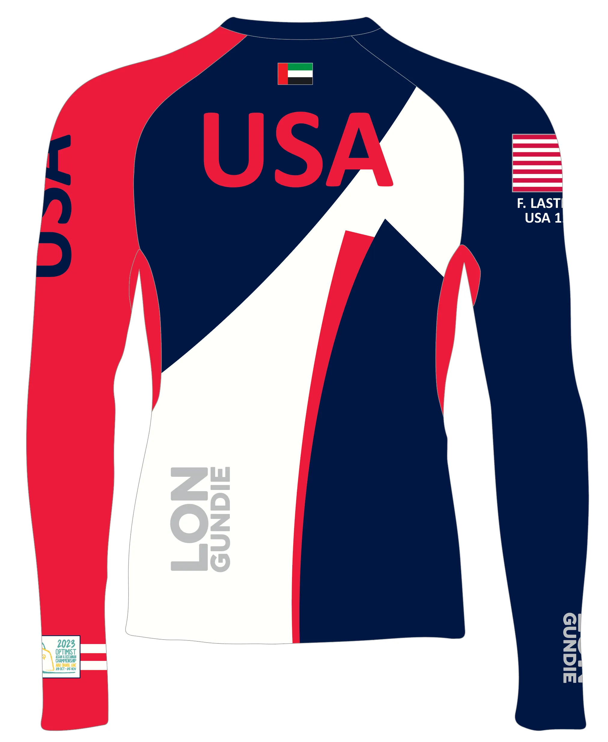 JR RASH GUARD TOP LONG SLEEVE BLUE | USODA ASIANS | PSNLZ'D