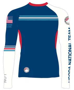 JR RASH GUARD TOP LONG SLEEVE BLUE | USODA NATIONAL TEAM | PSNLZ'D