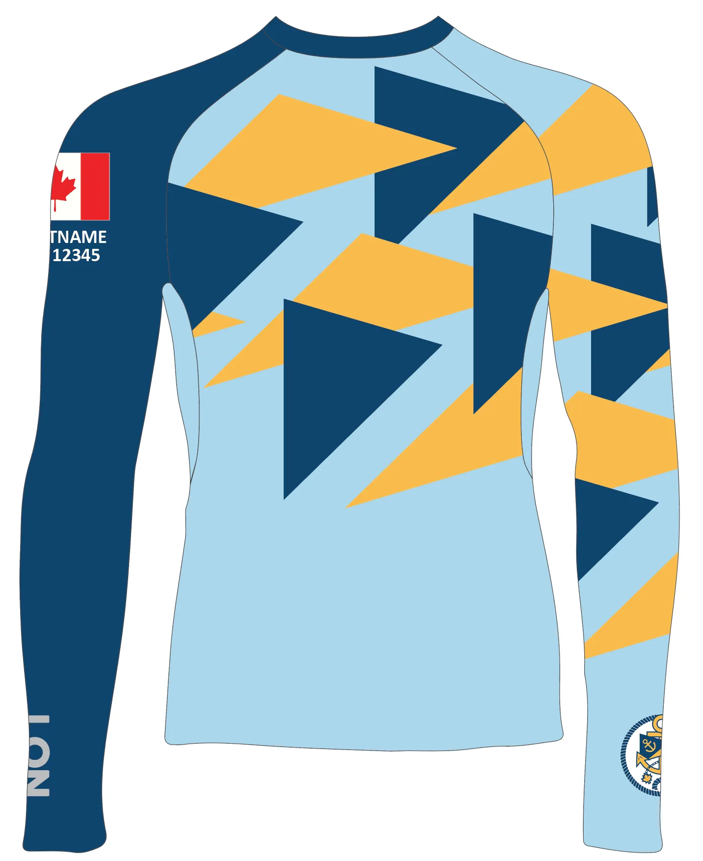 JR RASH GUARD TOP LONG SLEEVE BLUE | WEST VANCOUVER YACHT CLUB | PSNLZ'D