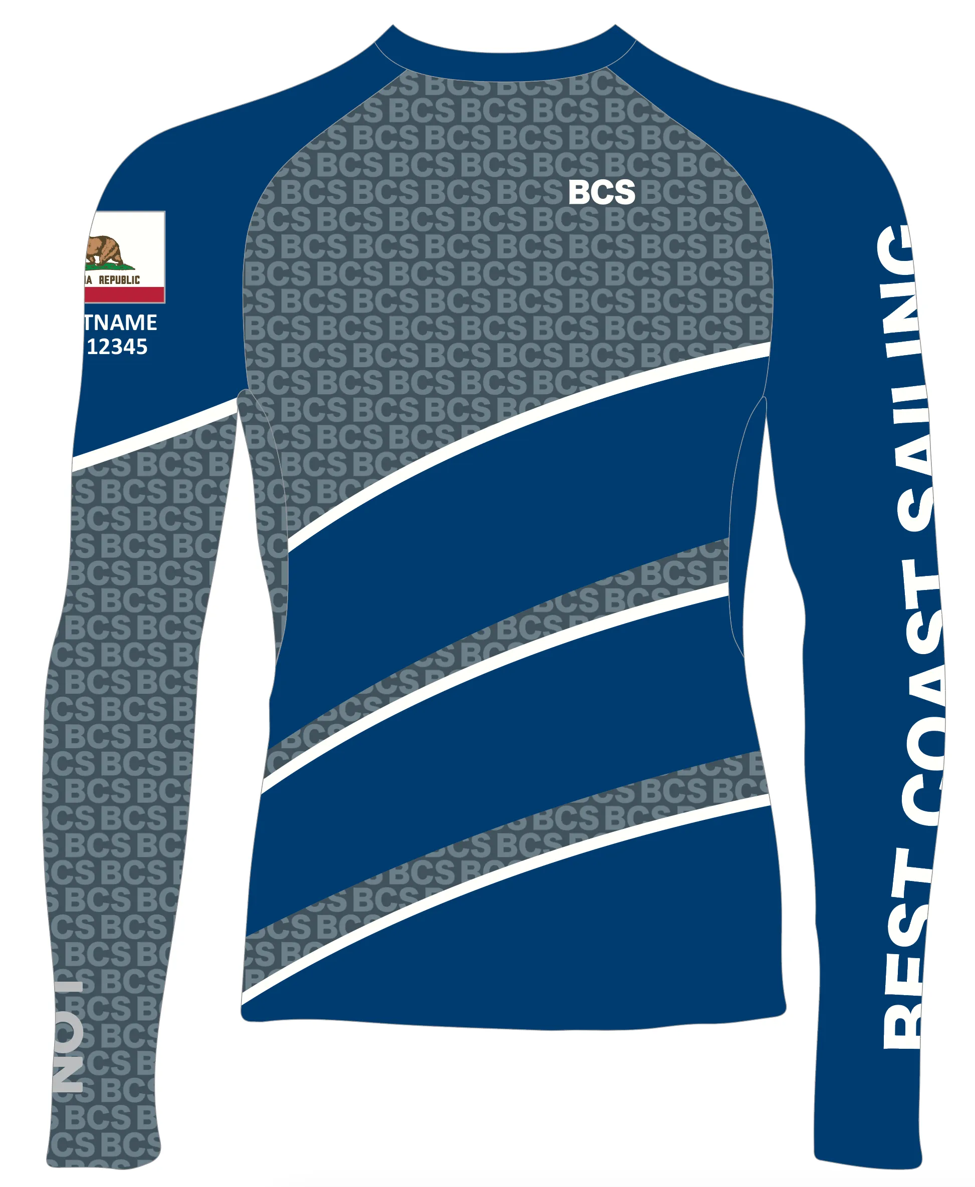 JR RASH GUARD TOP LONG SLEEVE GRAY | BEST COAST SAILING | PSNLZ'D