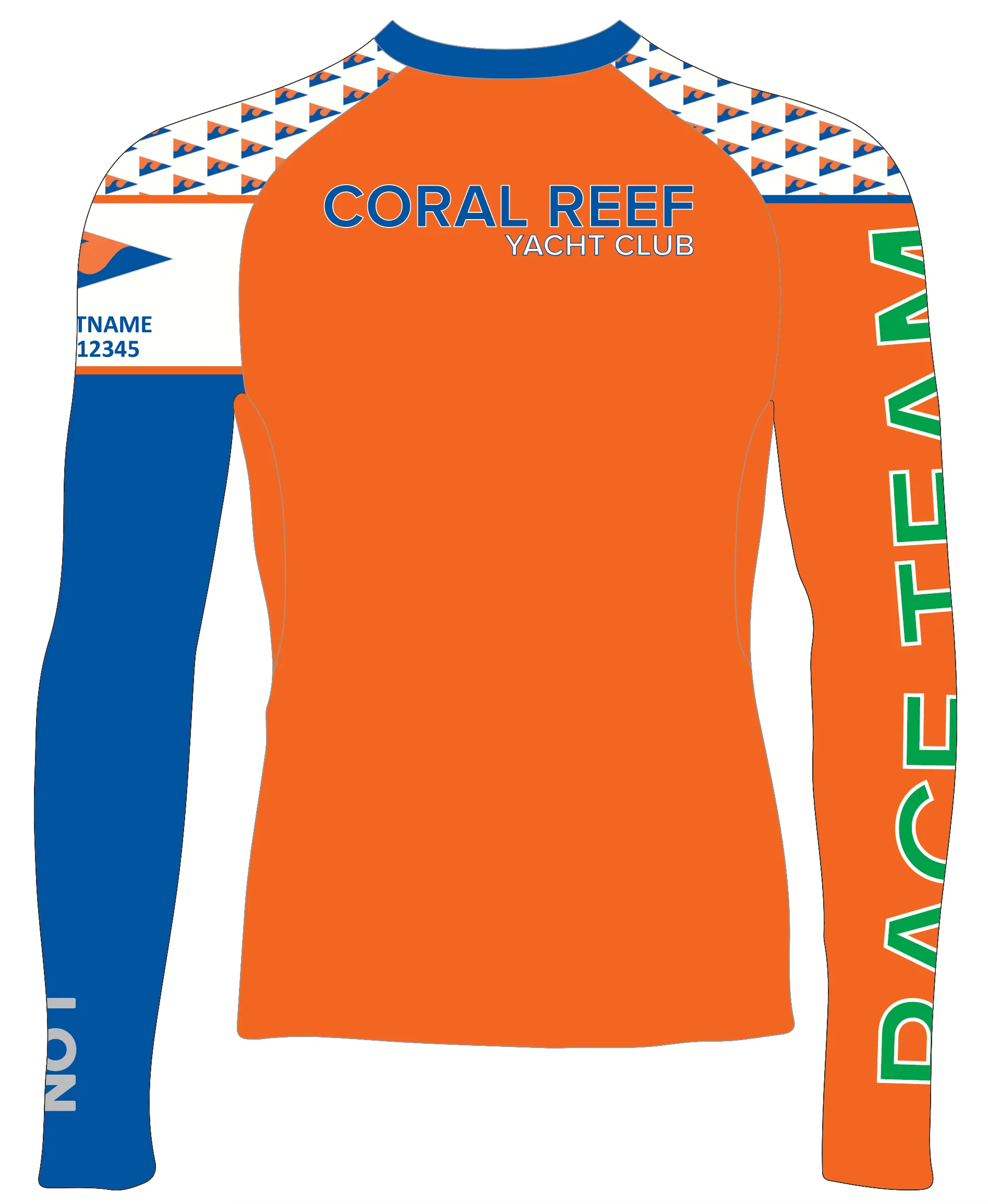 JR RASH GUARD TOP LONG SLEEVE GREEN | CORAL REEF YACHT CLUB | PSNLZ'D