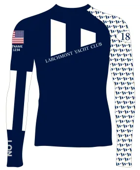 JR RASH GUARD TOP LONG SLEEVE NAVY | LARCHMONT YACHT CLUB | PSNLZ'D