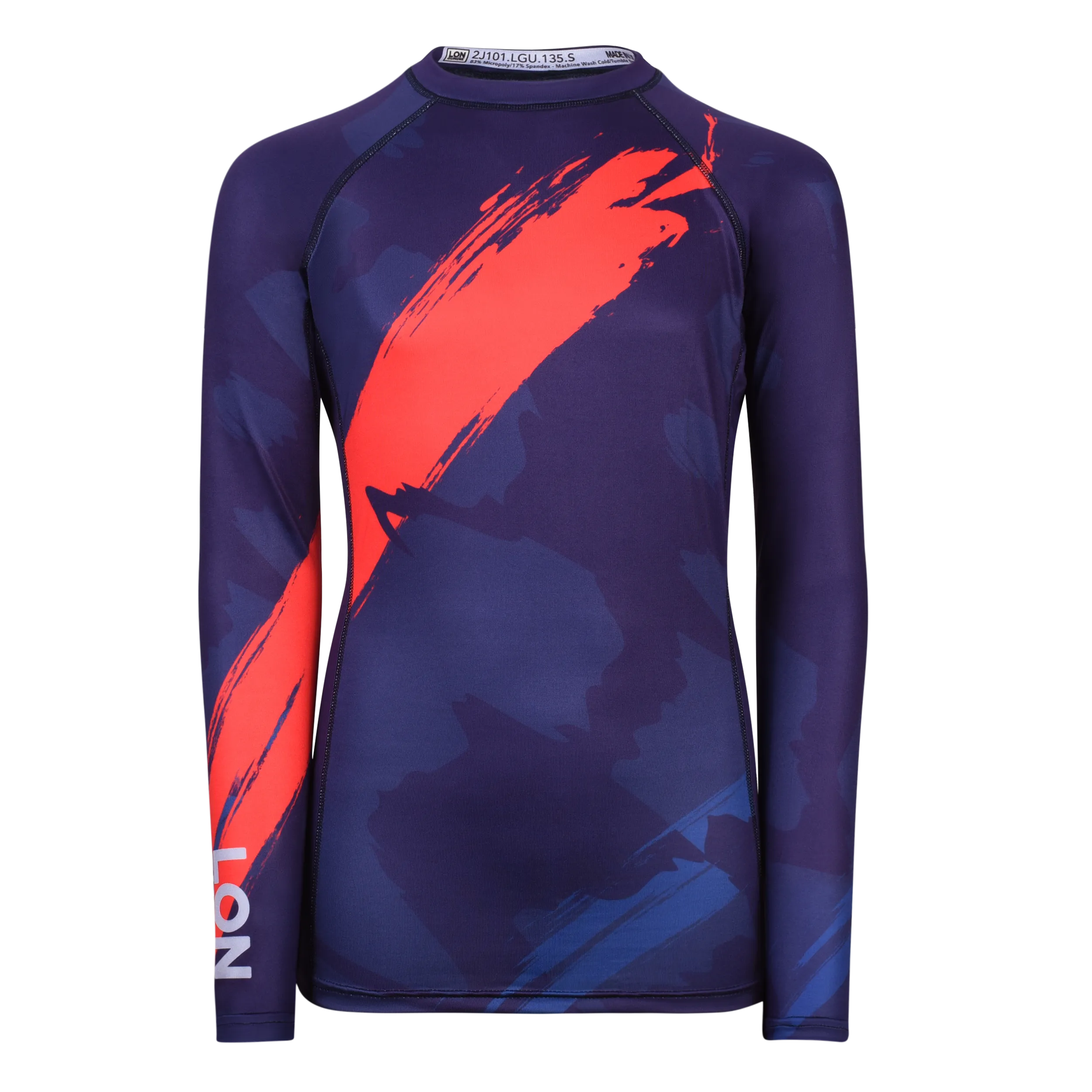 JR RASH GUARD TOP LONG SLEEVE NAVY | LON GUNDIE