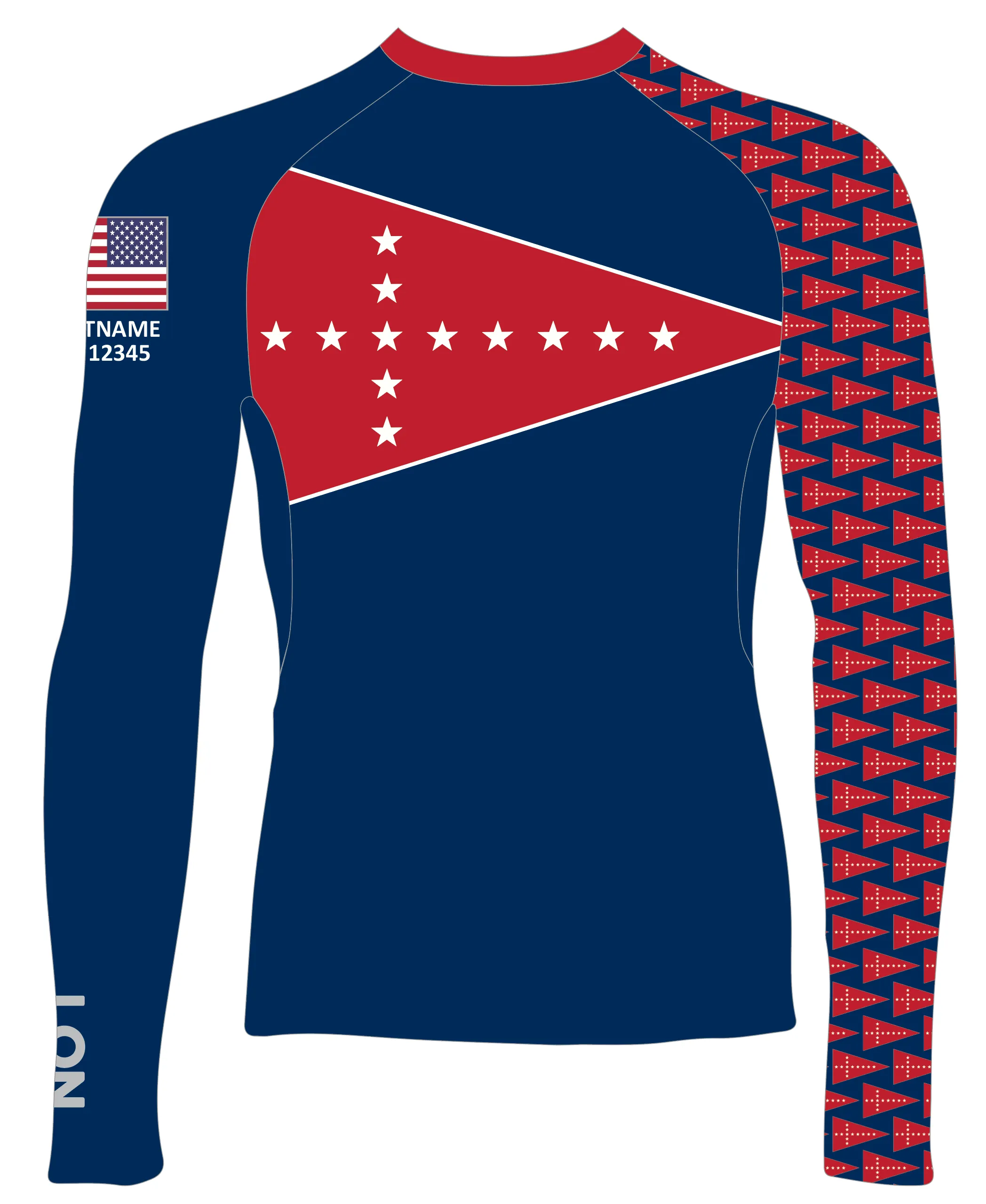 JR RASH GUARD TOP LONG SLEEVE NAVY | SAYVILLE YC | PSNLZ'D