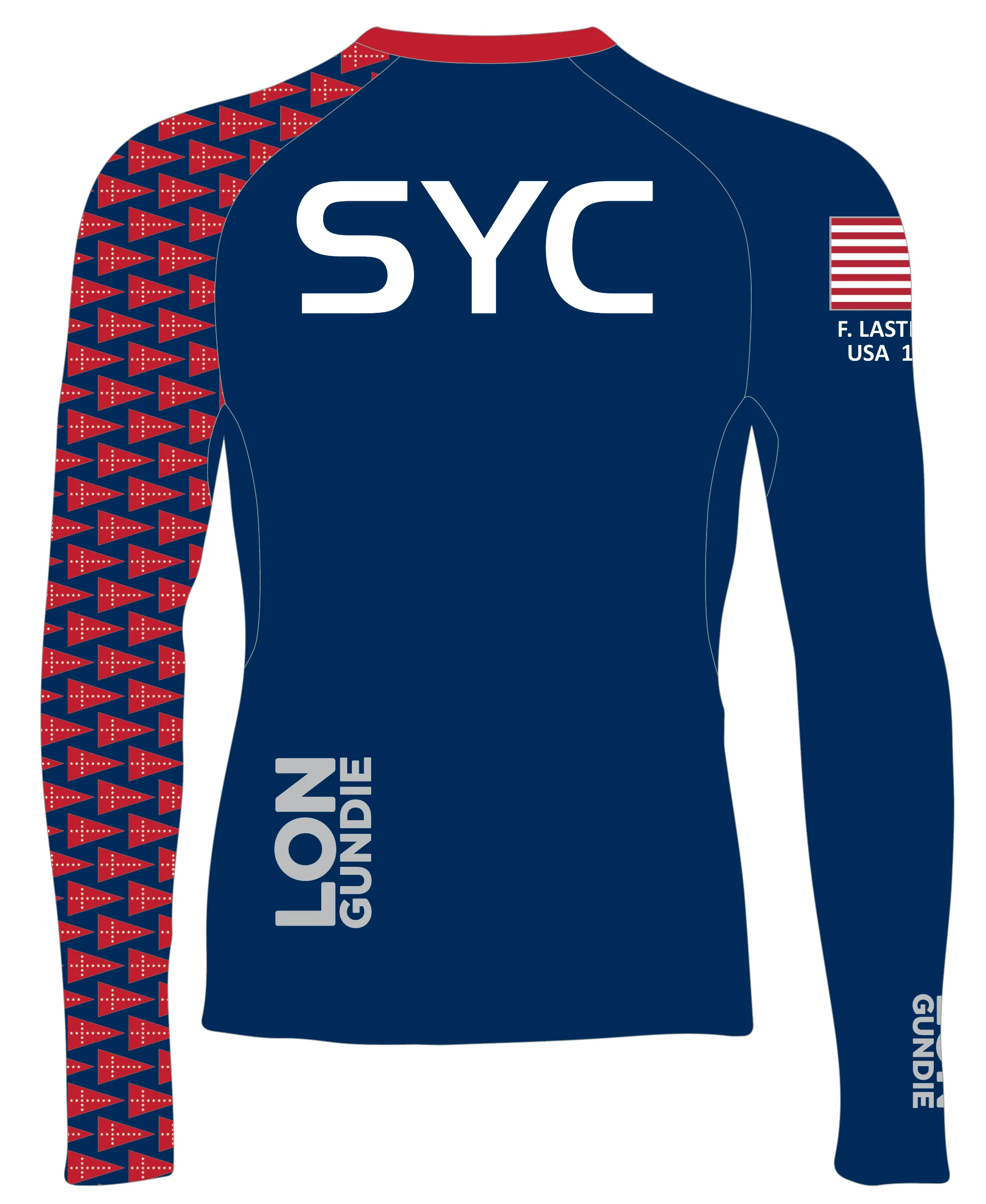 JR RASH GUARD TOP LONG SLEEVE NAVY | SAYVILLE YC | PSNLZ'D