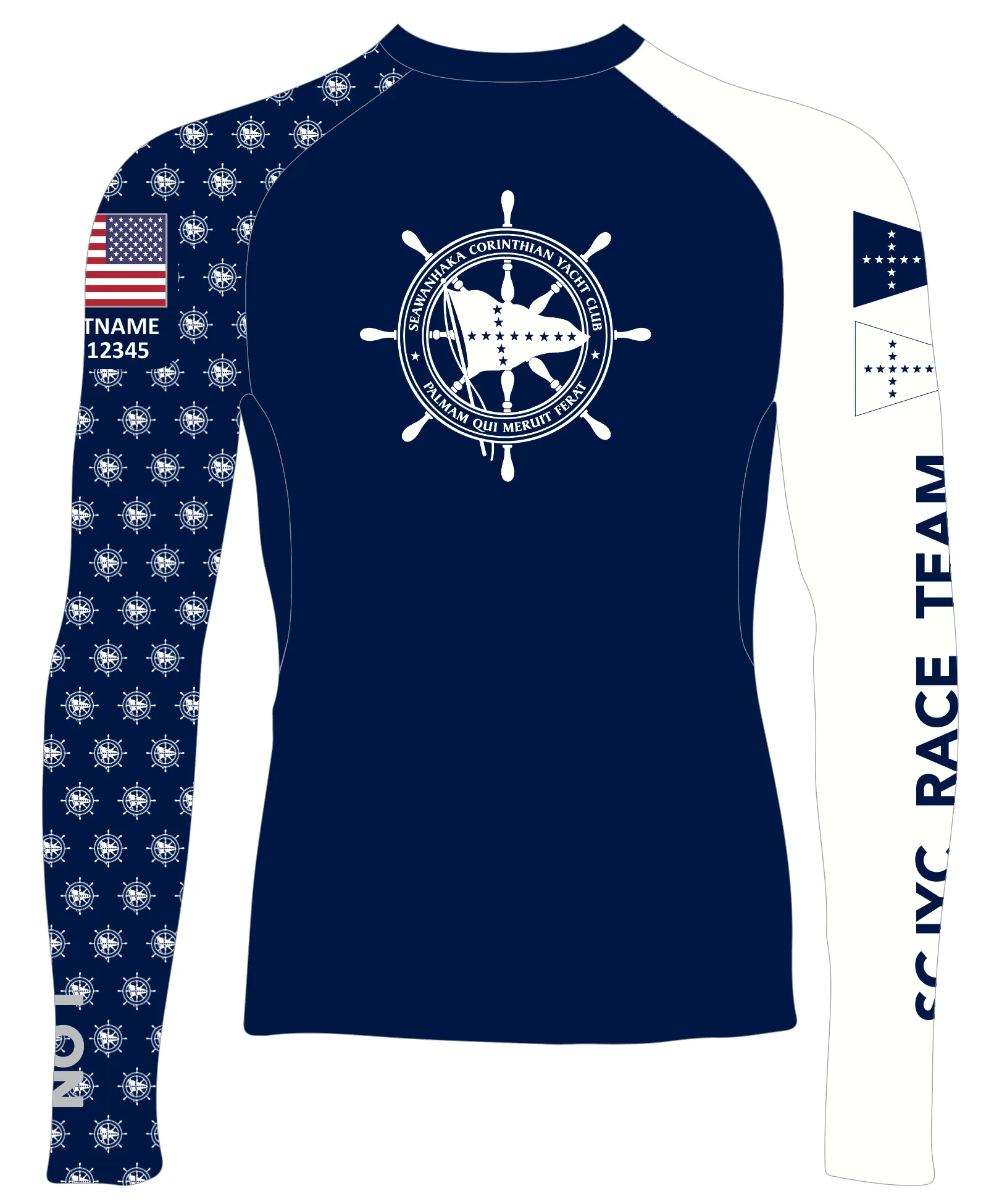 JR RASH GUARD TOP LONG SLEEVE NAVY | SEAWANHAKA CORINTHIAN YC | PSNLZ'D