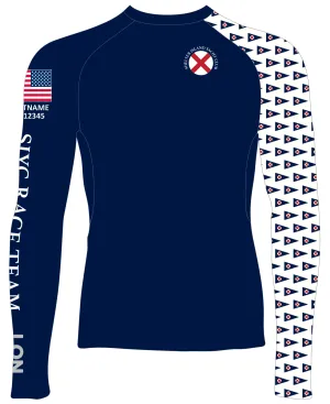 JR RASH GUARD TOP LONG SLEEVE NAVY | SHELTER ISLAND YACHT CLUB | PSNLZ'D