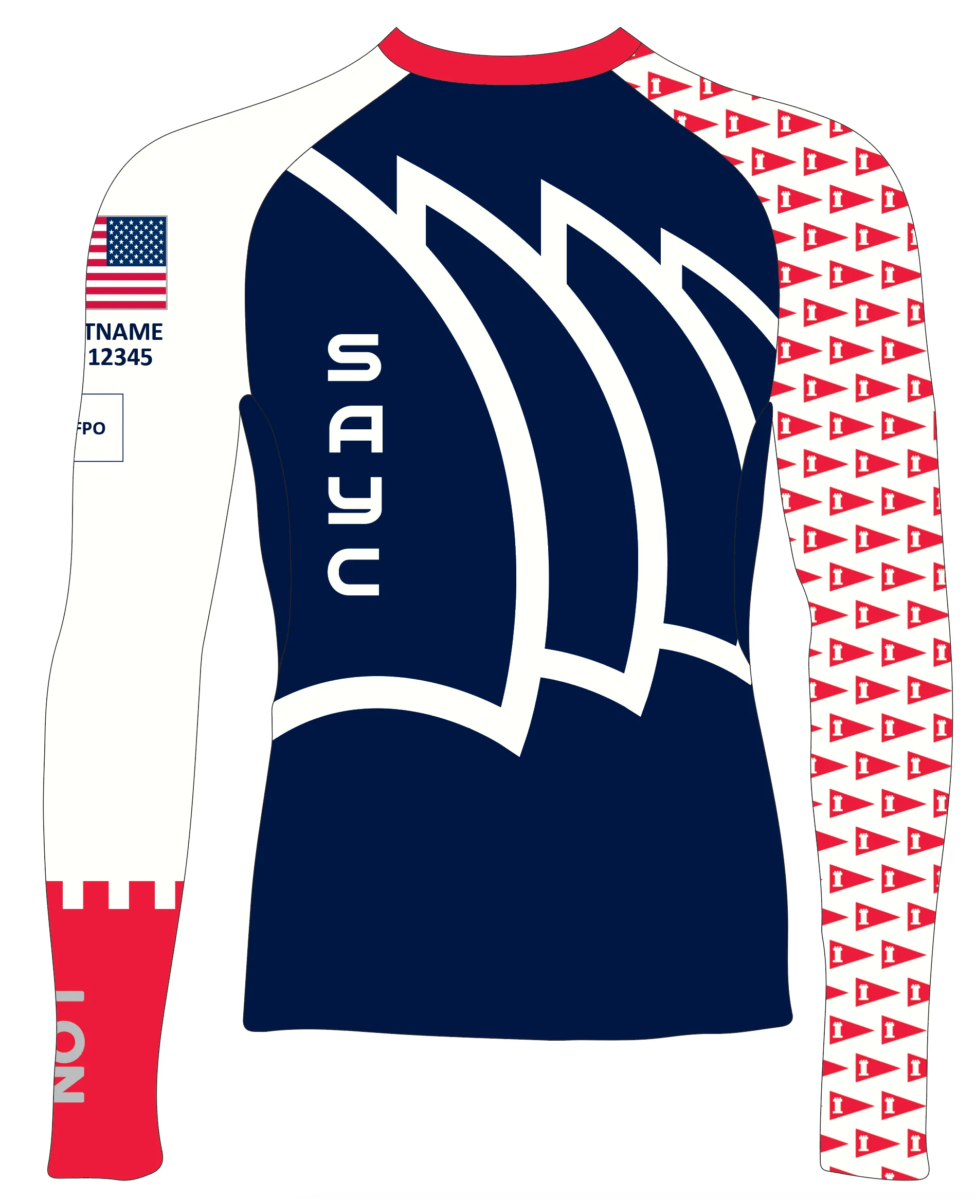 JR RASH GUARD TOP LONG SLEEVE NAVY | ST. AUGUSTINE YC | PSNLZ'D