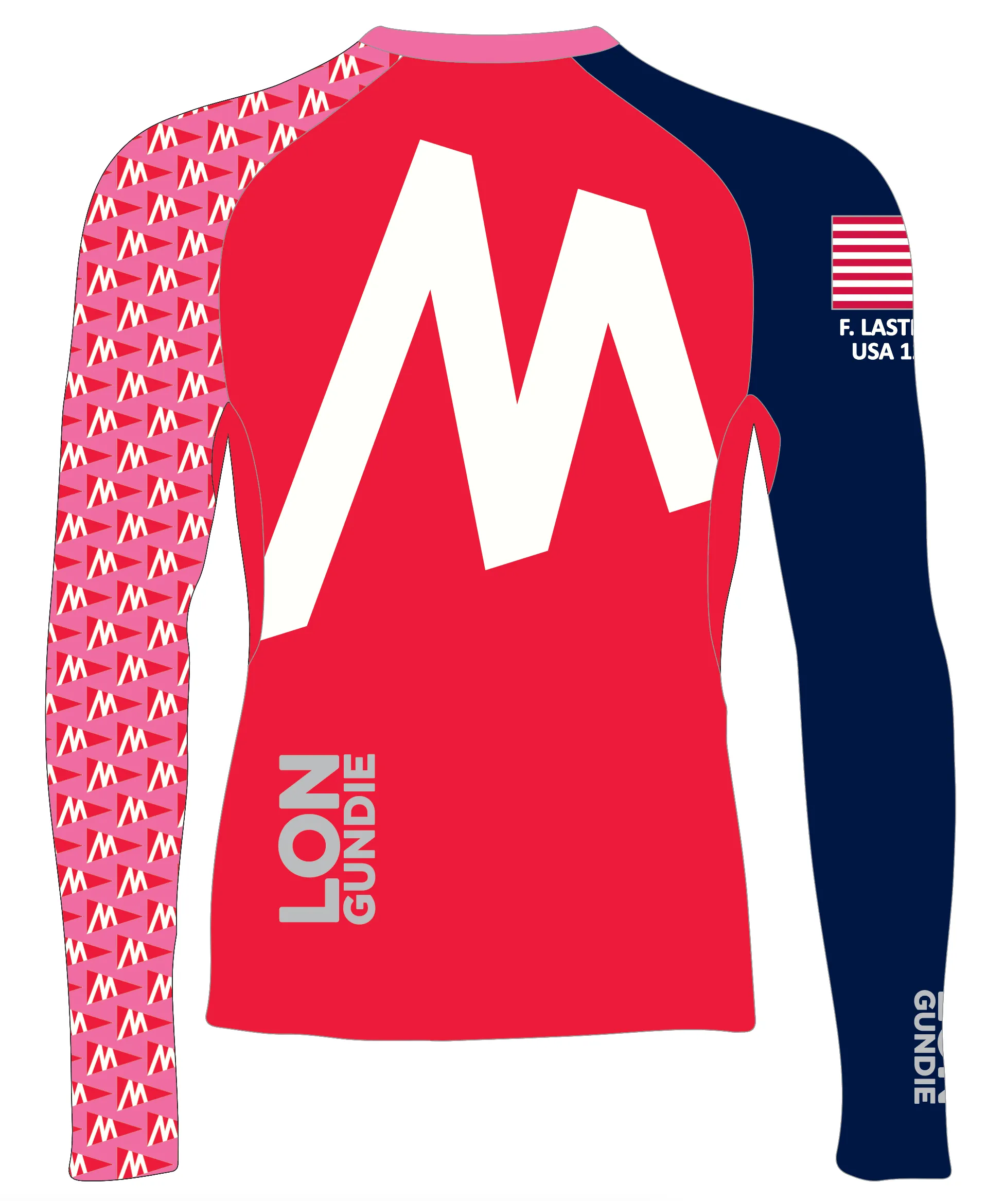 JR RASH GUARD TOP LONG SLEEVE PINK | MANTOLOKING YC | PSNLZ'D