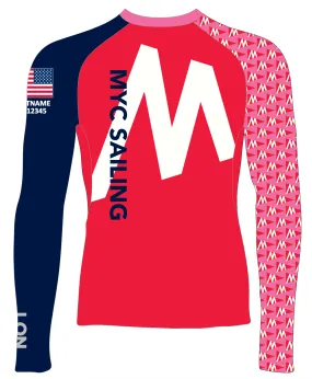 JR RASH GUARD TOP LONG SLEEVE PINK | MANTOLOKING YC | PSNLZ'D