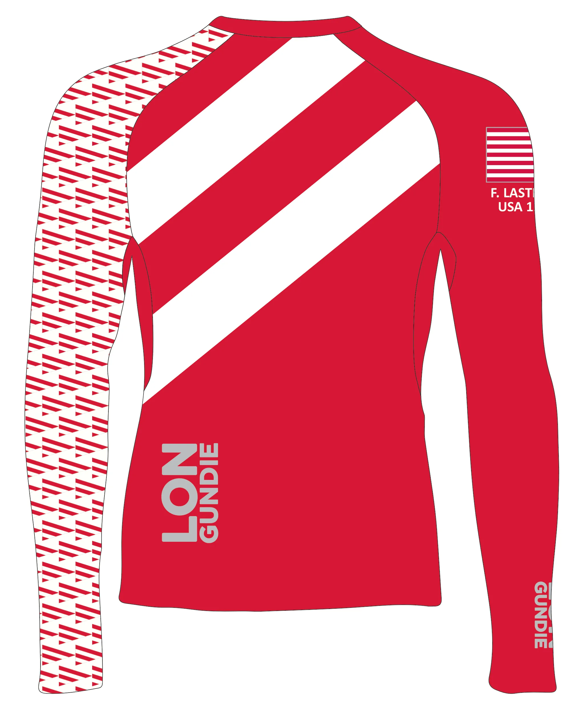 JR RASH GUARD TOP LONG SLEEVE RED | BLACK ROCK YC | PSNLZ'D