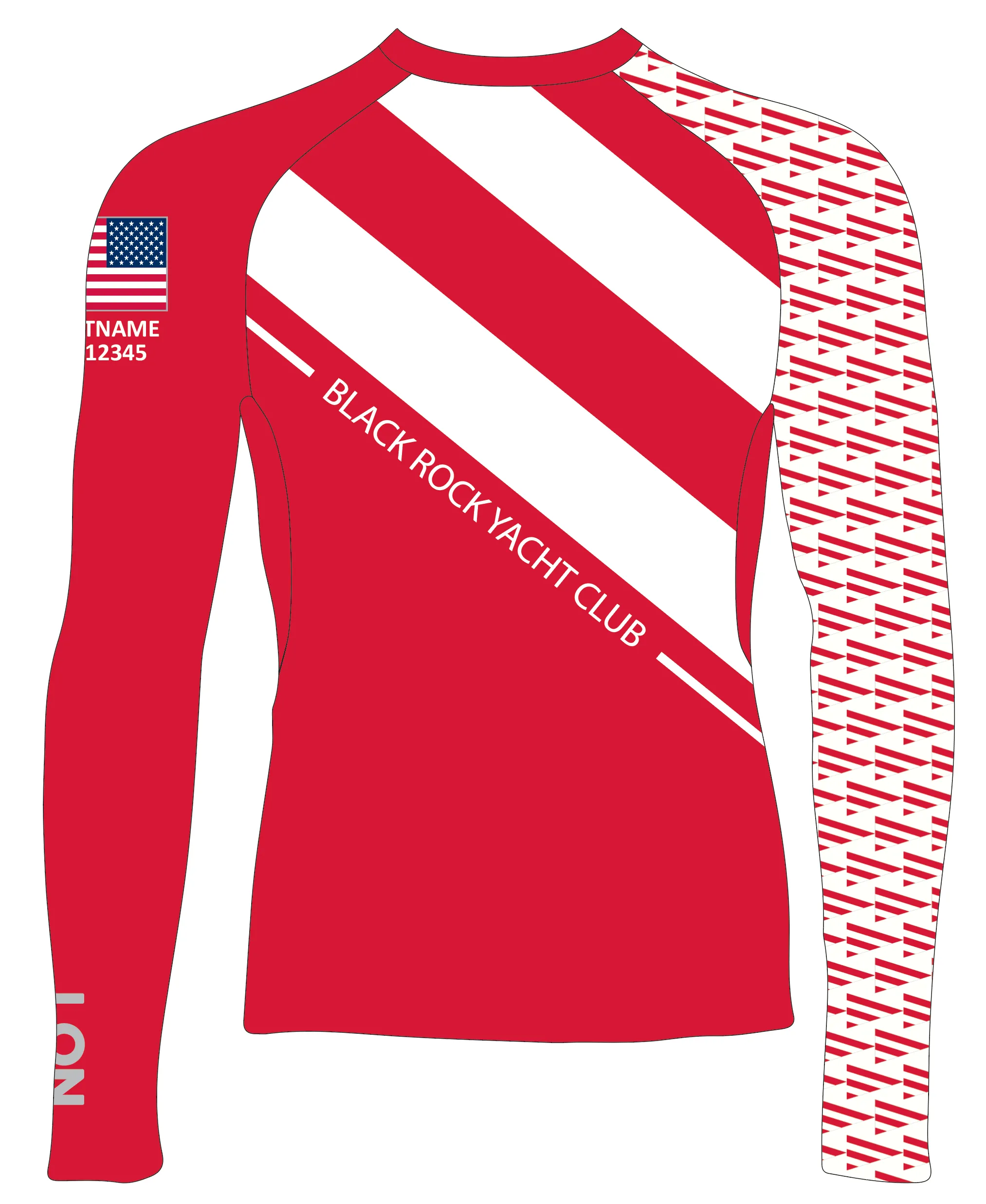 JR RASH GUARD TOP LONG SLEEVE RED | BLACK ROCK YC | PSNLZ'D