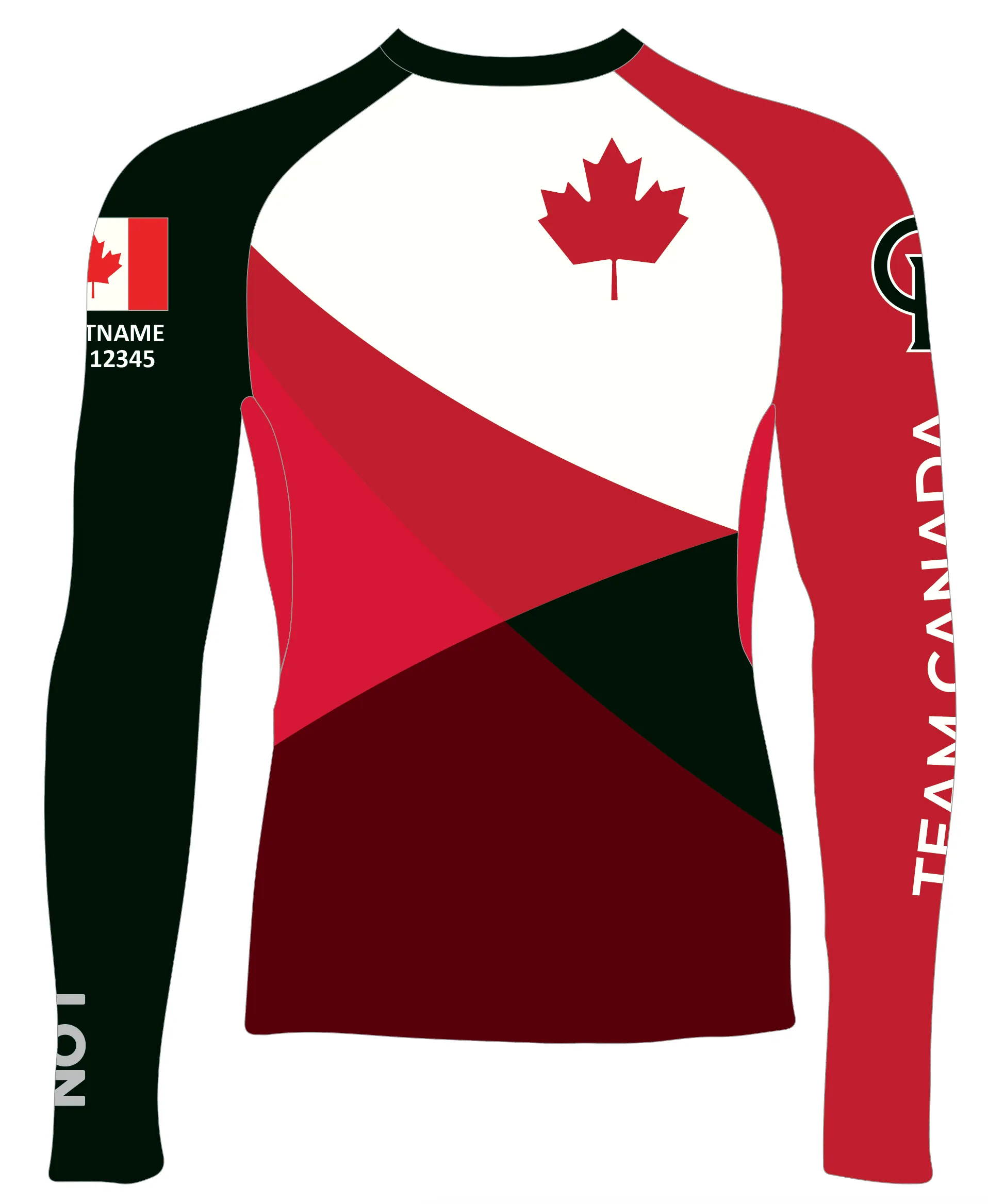 JR RASH GUARD TOP LONG SLEEVE RED | CODA TEAM CANADA | PSNLZ'D