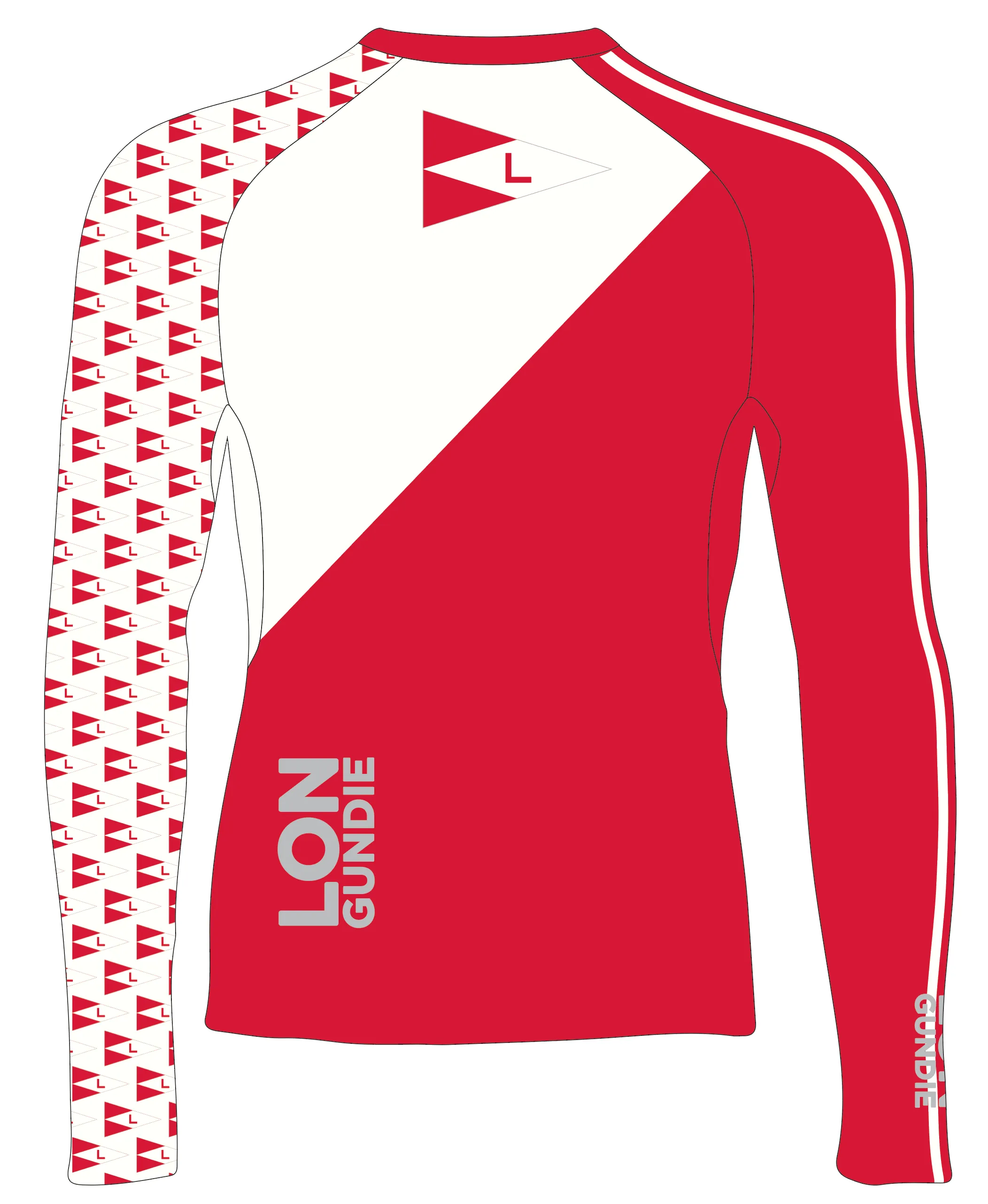 JR RASH GUARD TOP LONG SLEEVE RED | LAVALLETTE YC