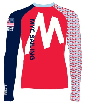 JR RASH GUARD TOP LONG SLEEVE RED | MANTOLOKING YC | PSNLZ'D