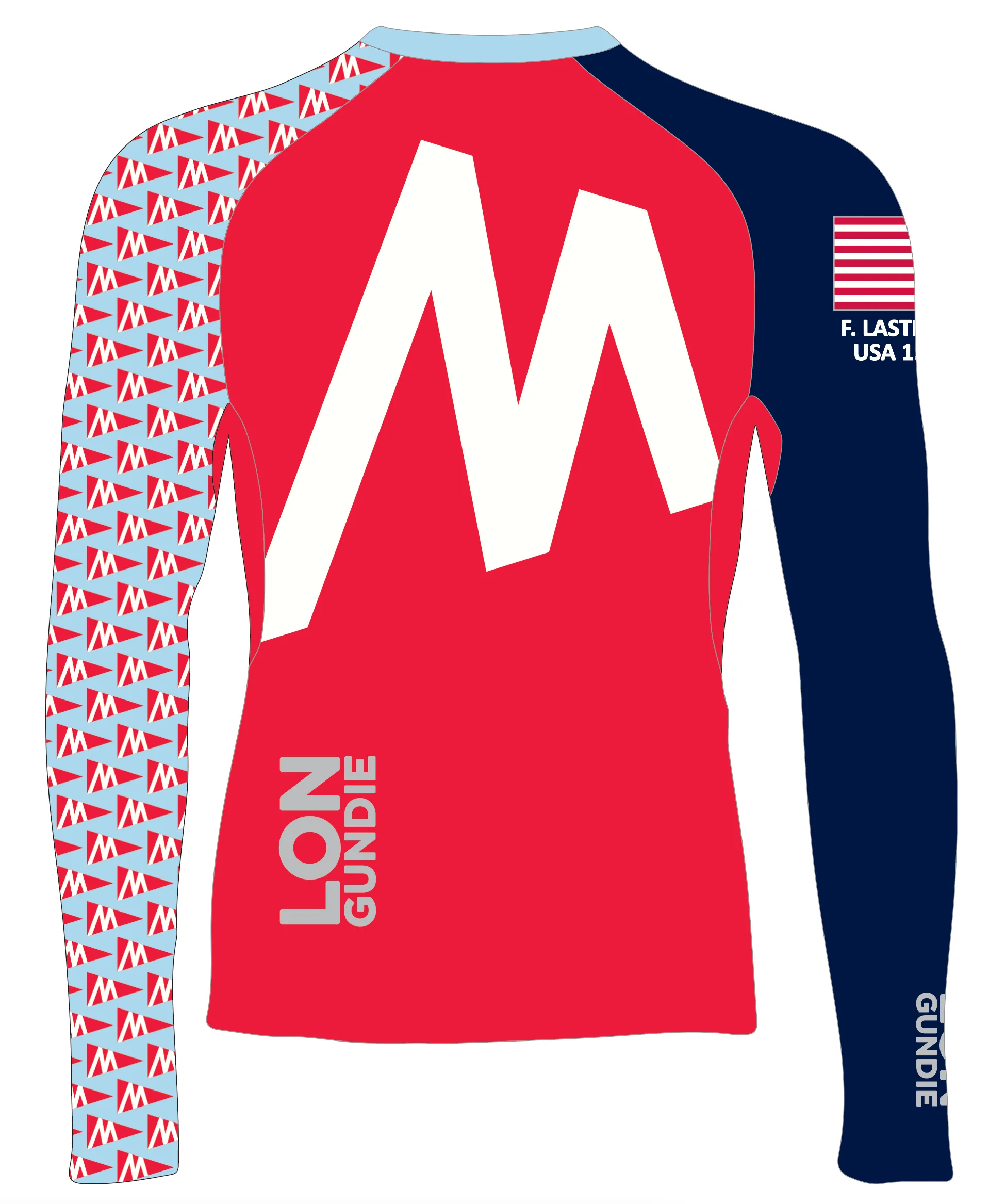 JR RASH GUARD TOP LONG SLEEVE RED | MANTOLOKING YC | PSNLZ'D