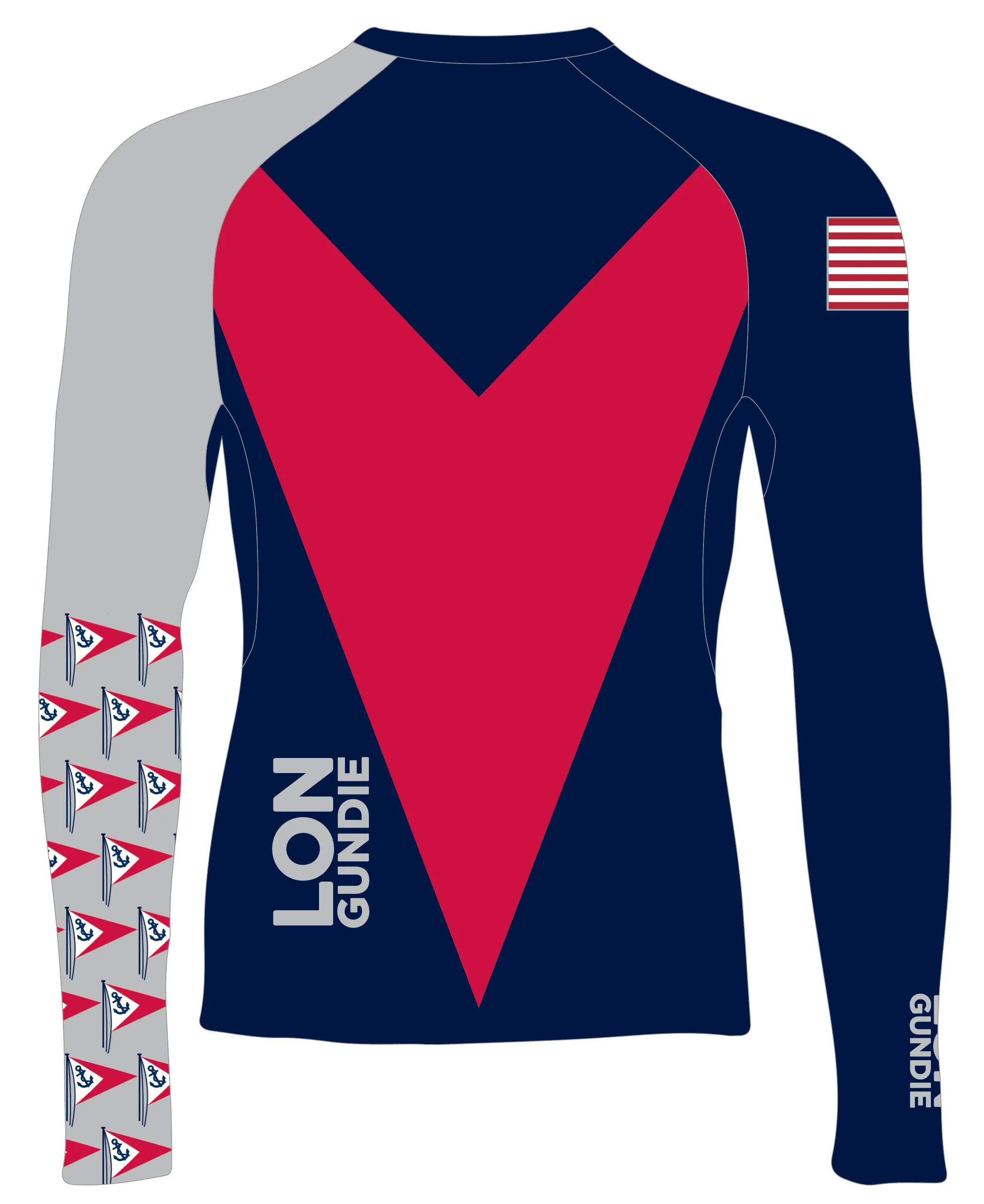 JR RASH GUARD TOP LONG SLEEVE RED | NEW BEDFORD YC