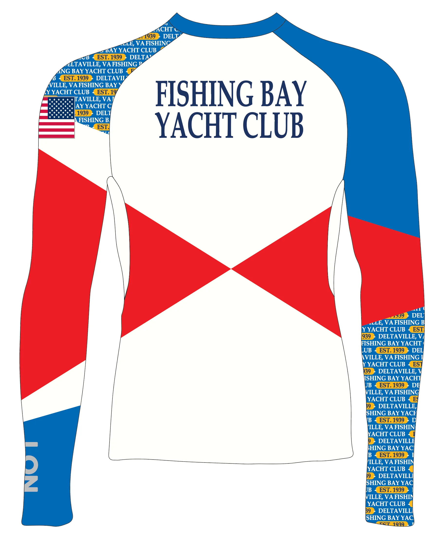 JR RASH GUARD TOP LONG SLEEVE WHITE | FISHING BAY YACHT CLUB