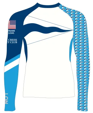 JR RASH GUARD TOP LONG SLEEVE WHITE | RUSH CREEK YC | PSNLZ'D