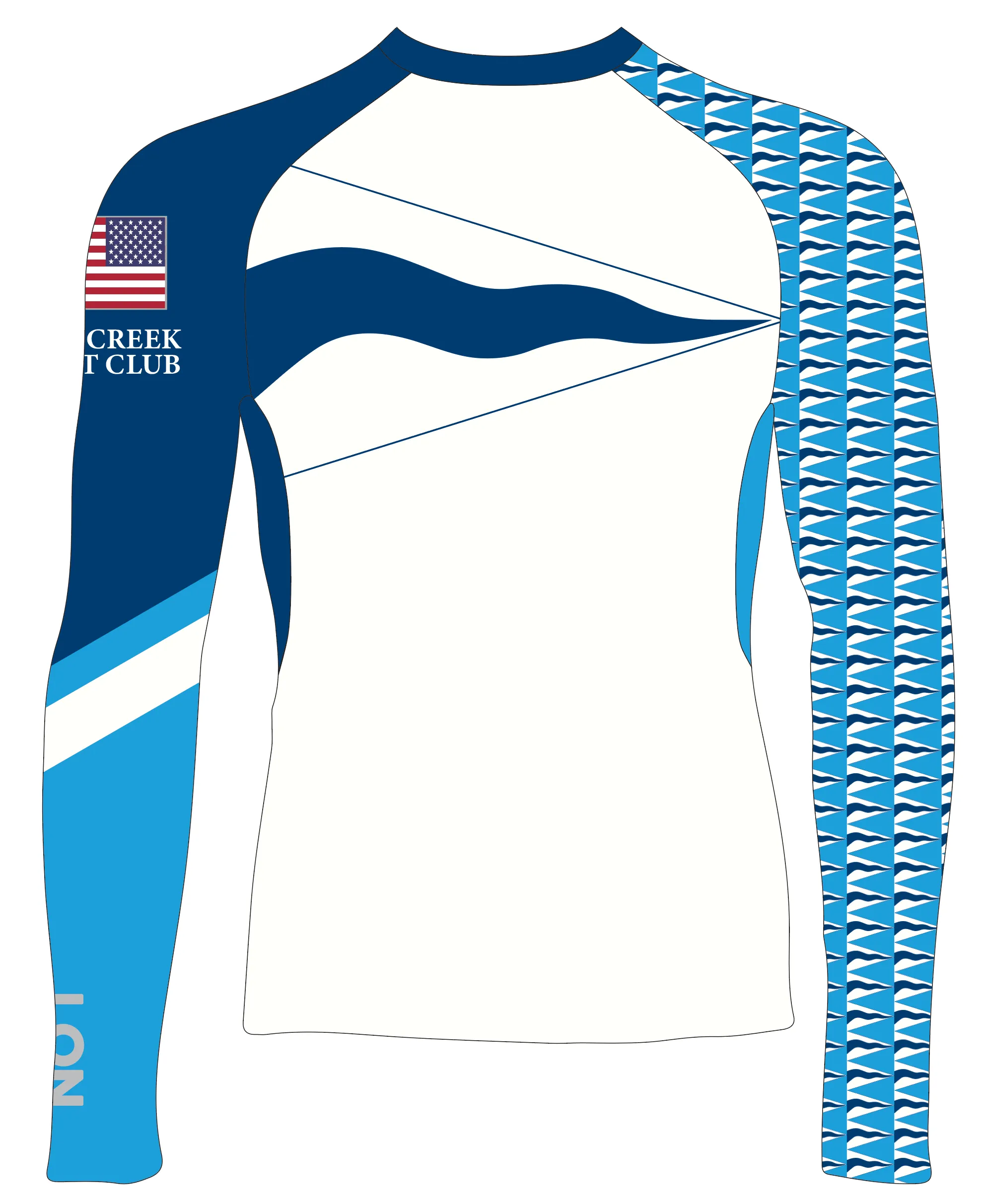 JR RASH GUARD TOP LONG SLEEVE WHITE | RUSH CREEK YC