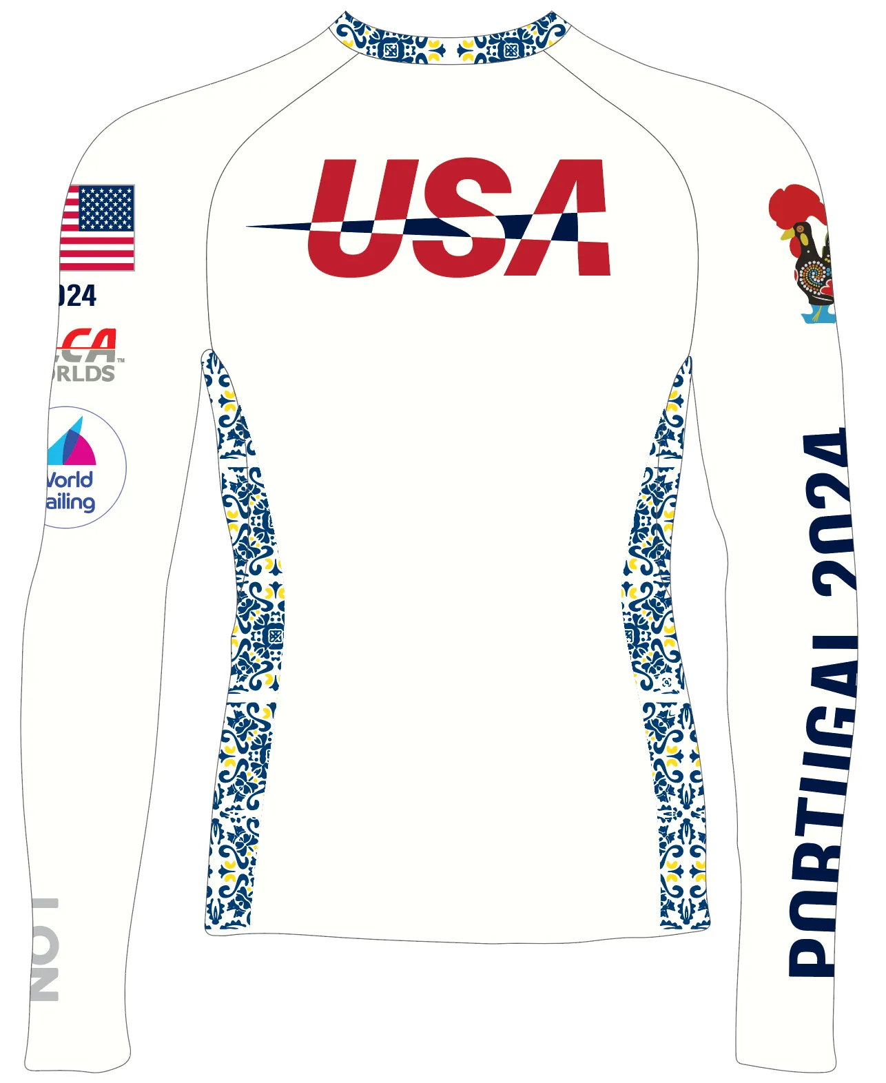 JR RASH GUARD TOP LONG SLEEVE WHITE | US ILCA 4 | PSNLZ'D