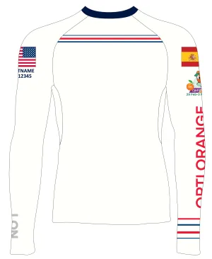 JR RASH GUARD TOP LONG SLEEVE WHITE | USODA VALENCIA | PSNLZ'D