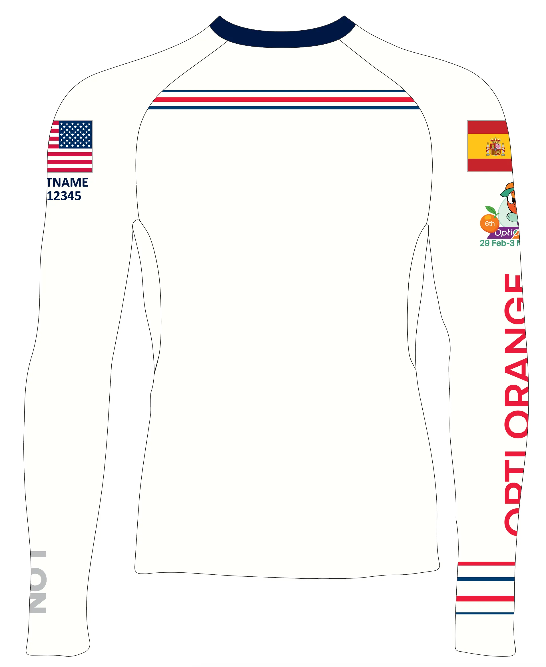 JR RASH GUARD TOP LONG SLEEVE WHITE | USODA VALENCIA | PSNLZ'D