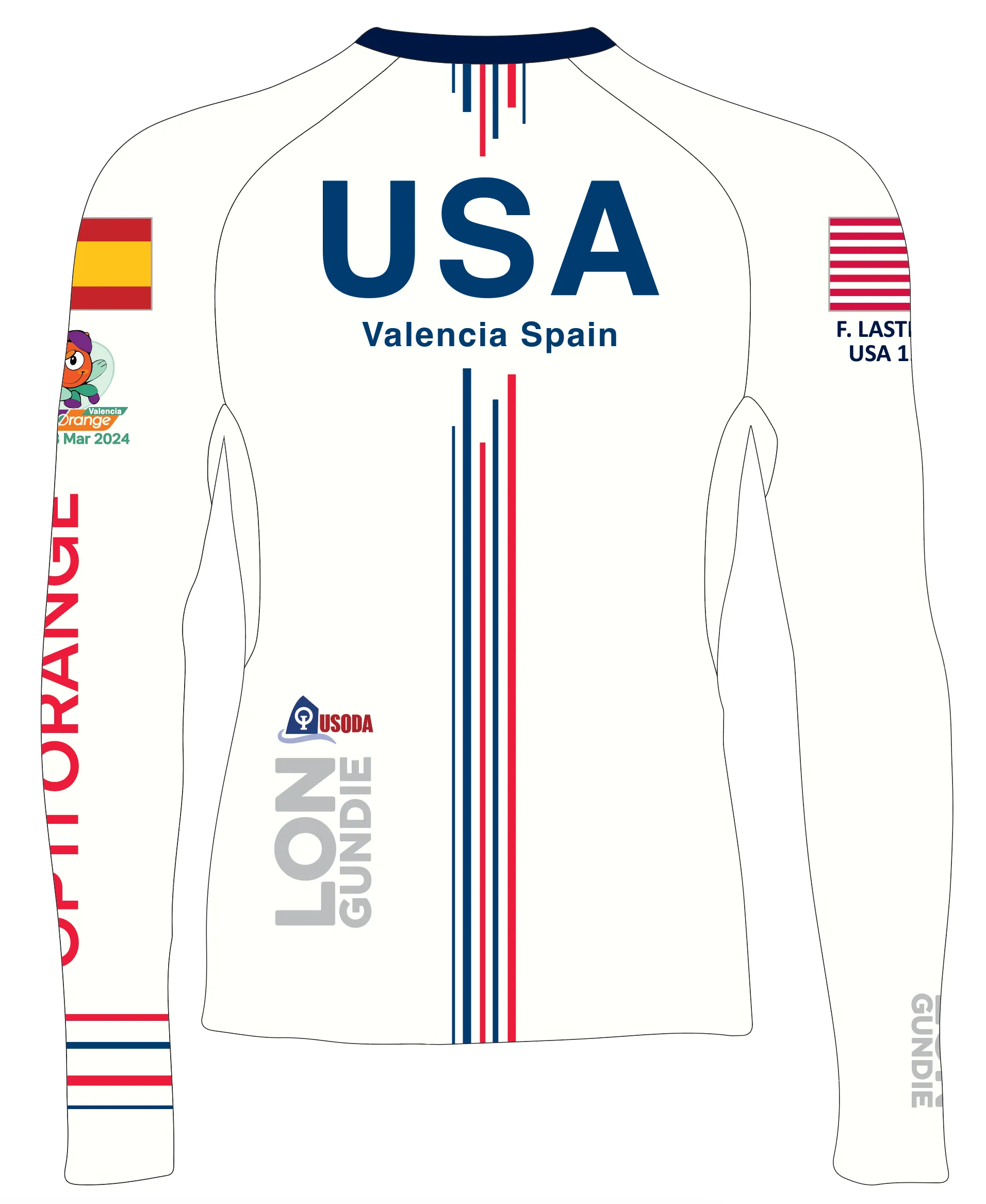 JR RASH GUARD TOP LONG SLEEVE WHITE | USODA VALENCIA | PSNLZ'D