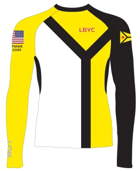 JR RASH GUARD TOP LONG SLEEVE YELLOW | LONG BEACH YACHT CLUB | PSNLZ'D