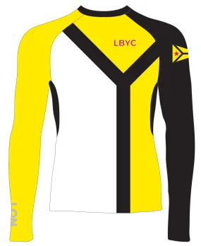 JR RASH GUARD TOP LONG SLEEVE YELLOW | LONG BEACH YACHT CLUB