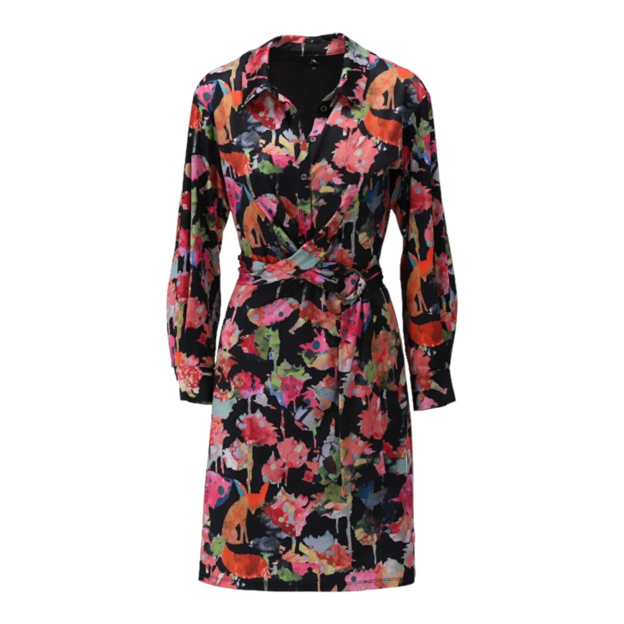 K Design Floral Twist Front Dress